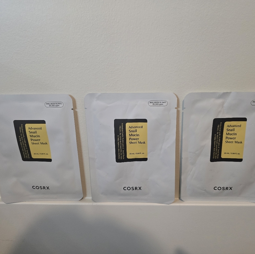 Korean COSRX Advanced Snail Mucin Power Sheet Mask x3